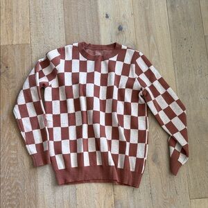 women’s checkered sweater